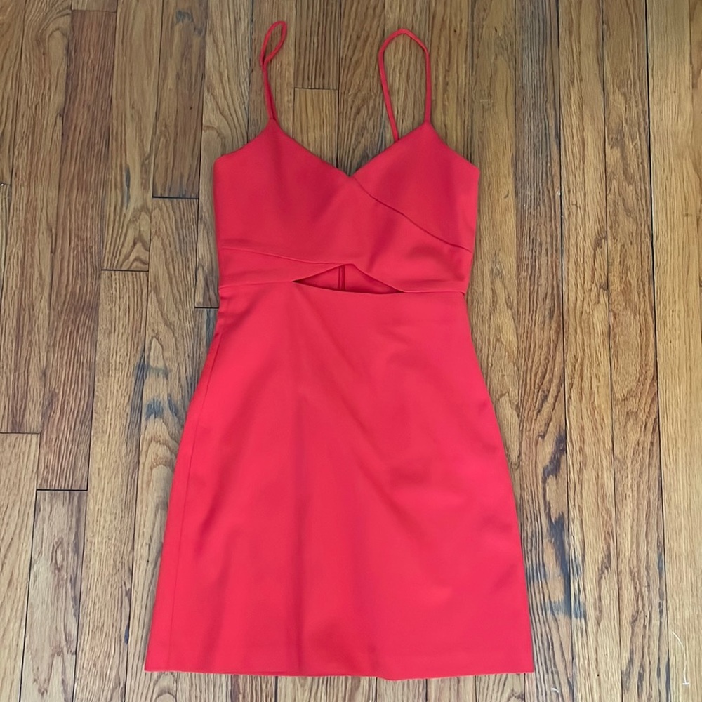 Red dress with cutout